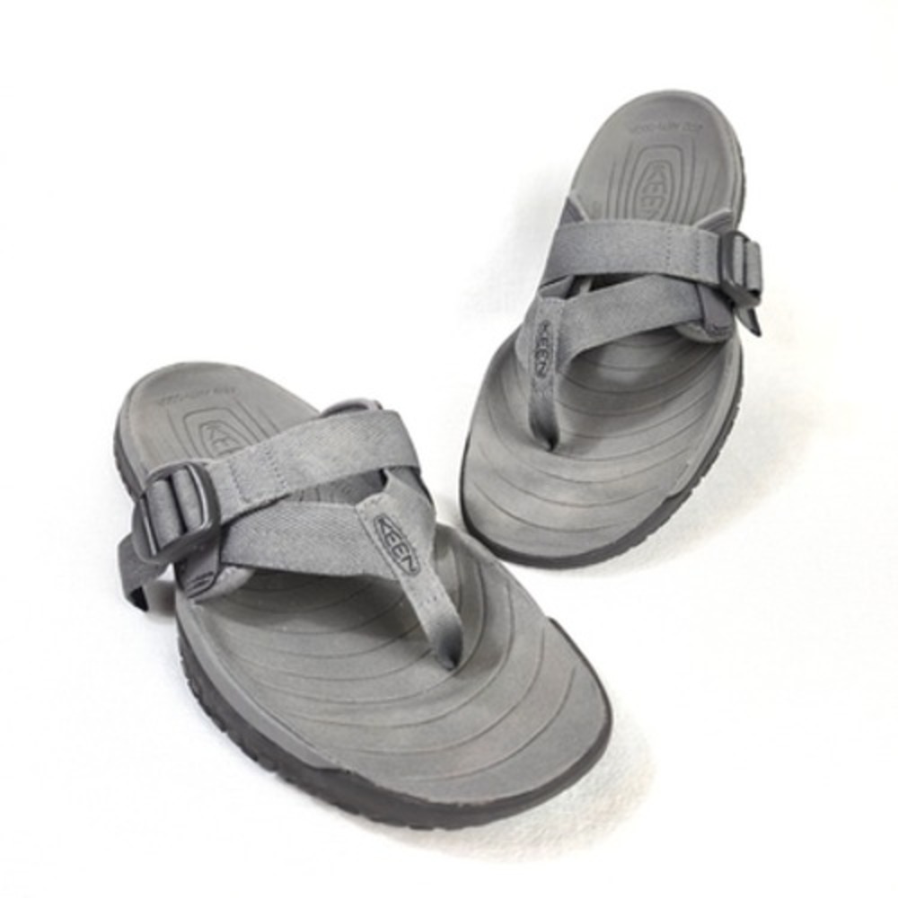 Keen SOLR Toe Post Flip Flop Men's Size 11 Gray Water Sandals Aqua Stop Strap